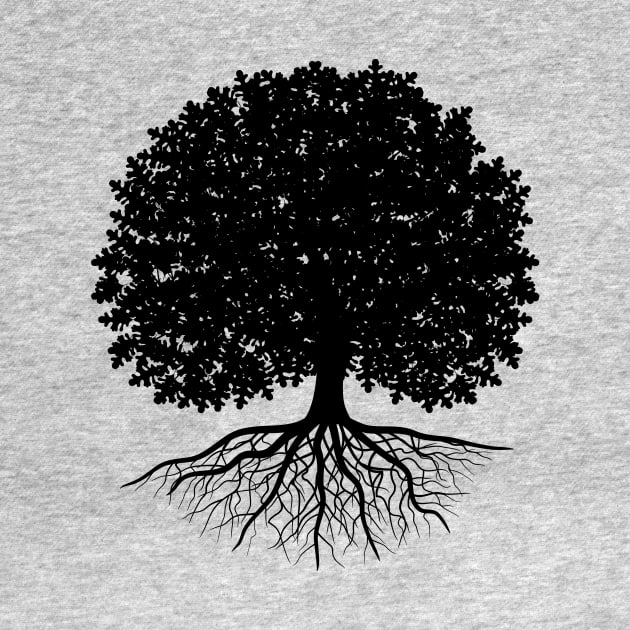 Oak Tree Silhouette by SWON Design